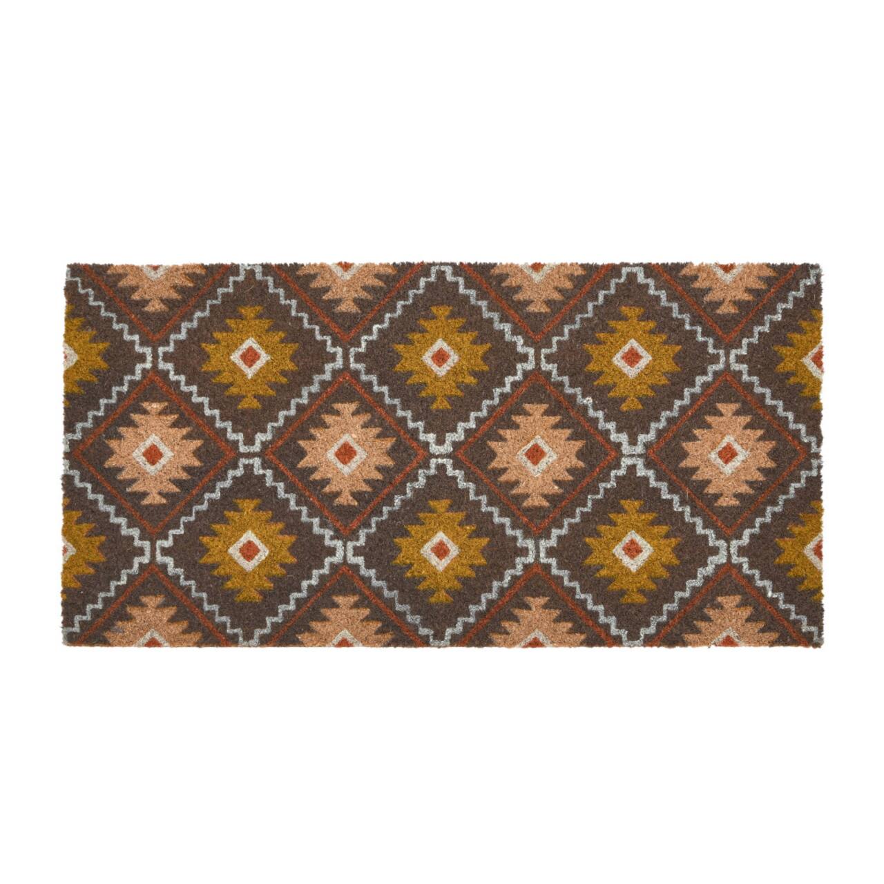 Hello Honey® Multicolor Geometric Print Coir Doormat